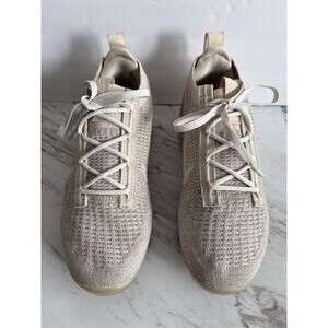 Nike Air VaporMax Flyknit Running Sneakers - Size 8 Oatmeal, Minimalist Neutral